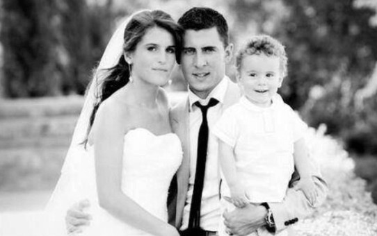 Natacha van Honacker Wedding Picture With Husband Eden And Son